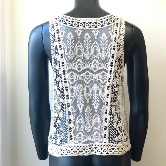 🍒 2/20$ Garage Crochet Ivory Top - Picture 3 of 12